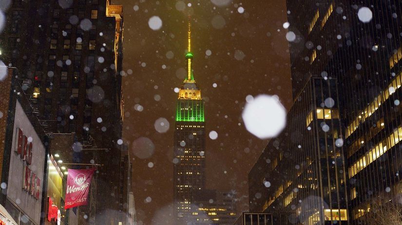 New York, sneh, sneženie, snehová búrka