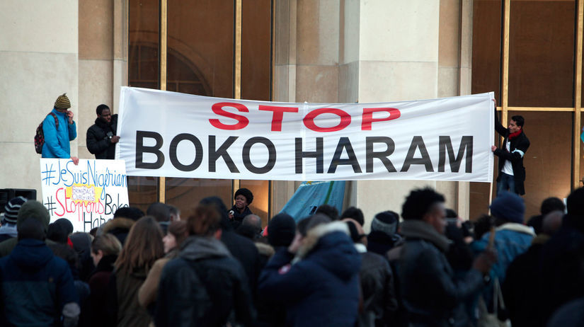 Boko Haram, Francúzsko, Paríž, transparent