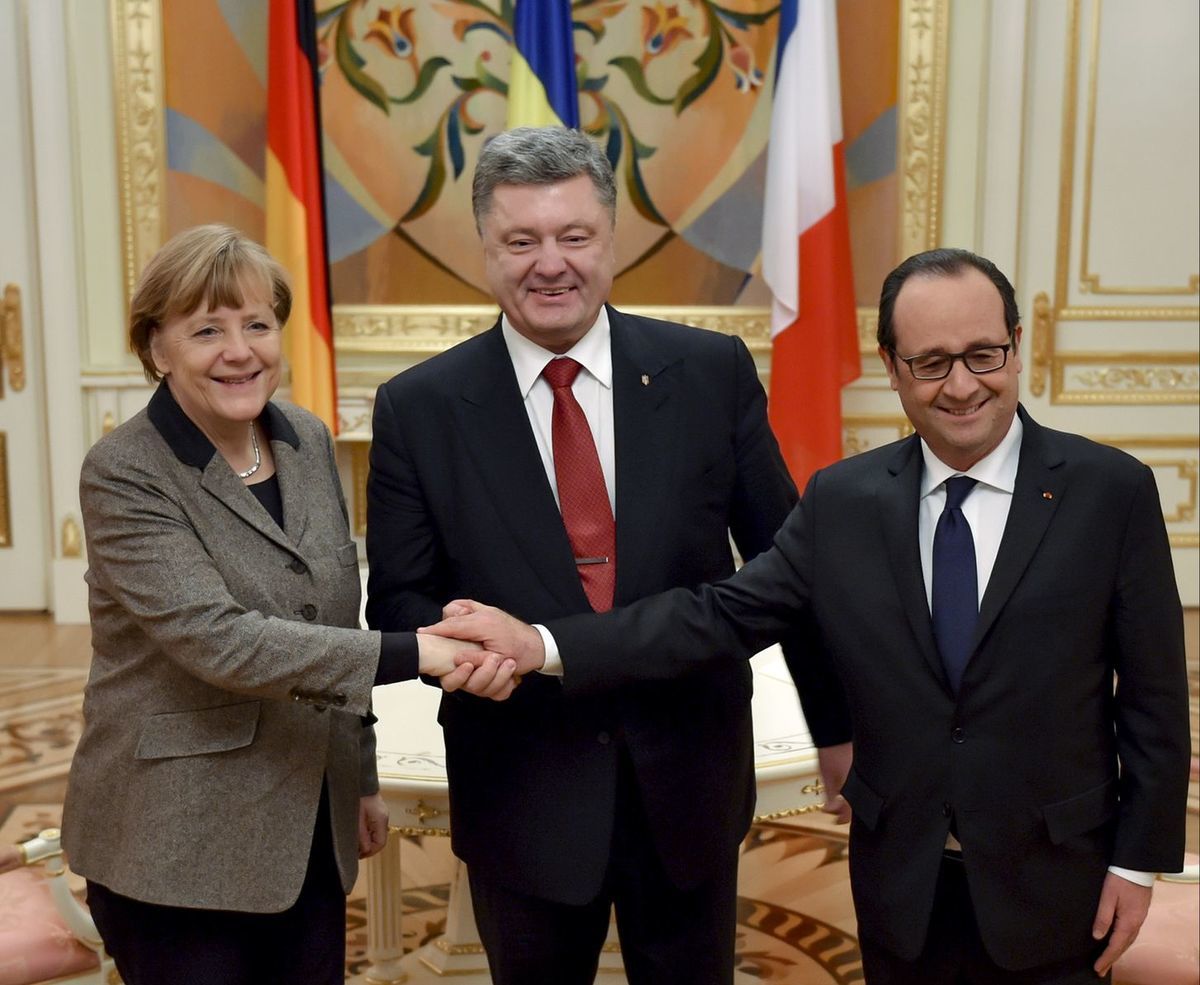 Stretnutie na Ukrajine, kde Angela Merkelová a...