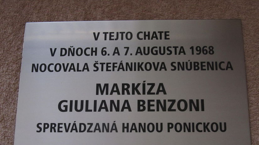 guliana benzoni, památná tabuľa