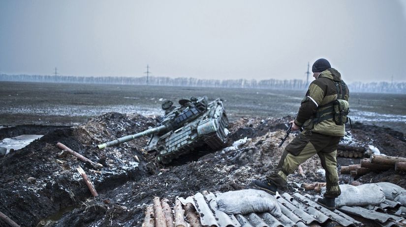 Ukrajina, vojak, tank, proruský separatista