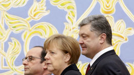 Minsk, ukrajinská kríza, Hollande, Merkelová, Porošenko