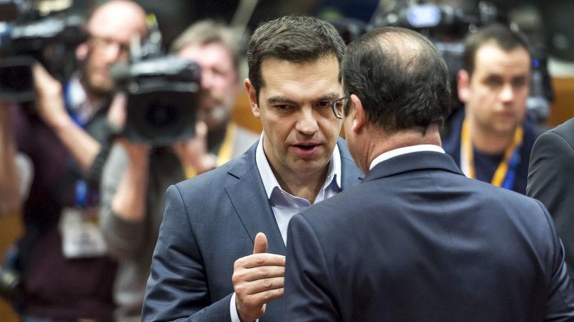 Grécky premiér Alexis Tsipras hovorí s...