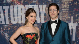 Herečka Joanna Newsom a jej snúbenec Andy Samberg.