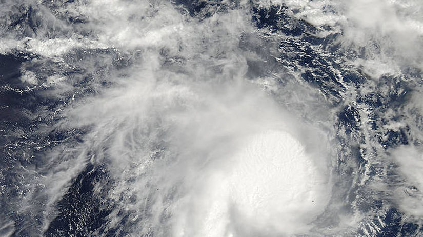 Snímka NASA cyklónu nad Austráliou.