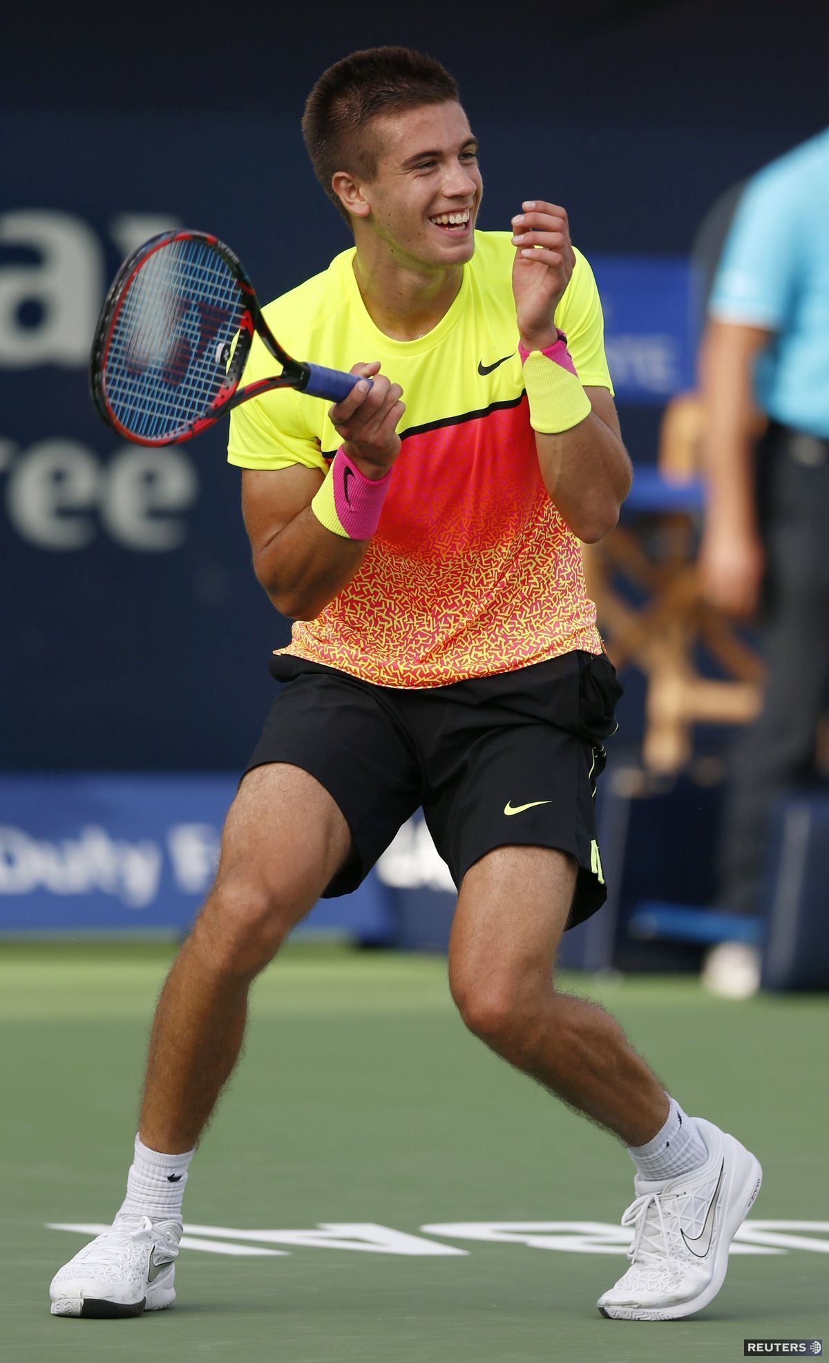 Radosť Bornu Čoriča po zdolaní Andyho Murrayho.