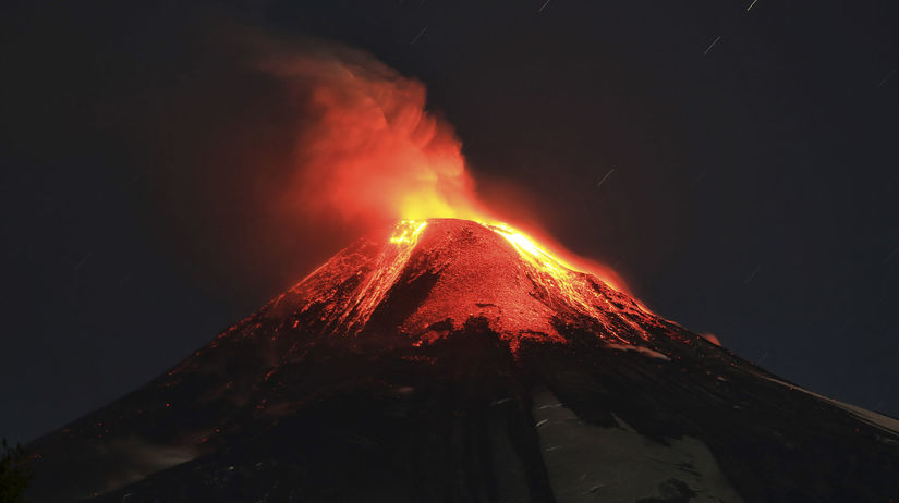 Čile, sopka Villarrica