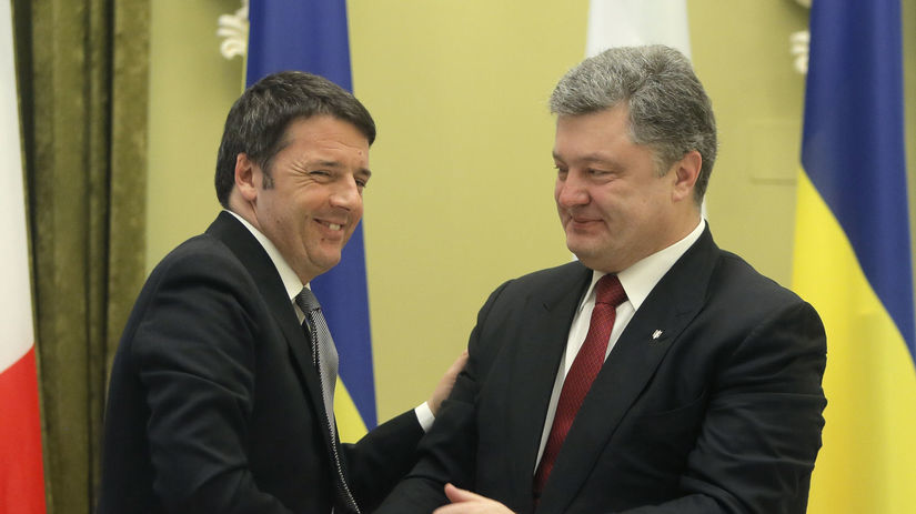 Matteo Renzi a Petro Porošenko
