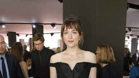 Herečka Dakota Johnson pózuje fotografom. 