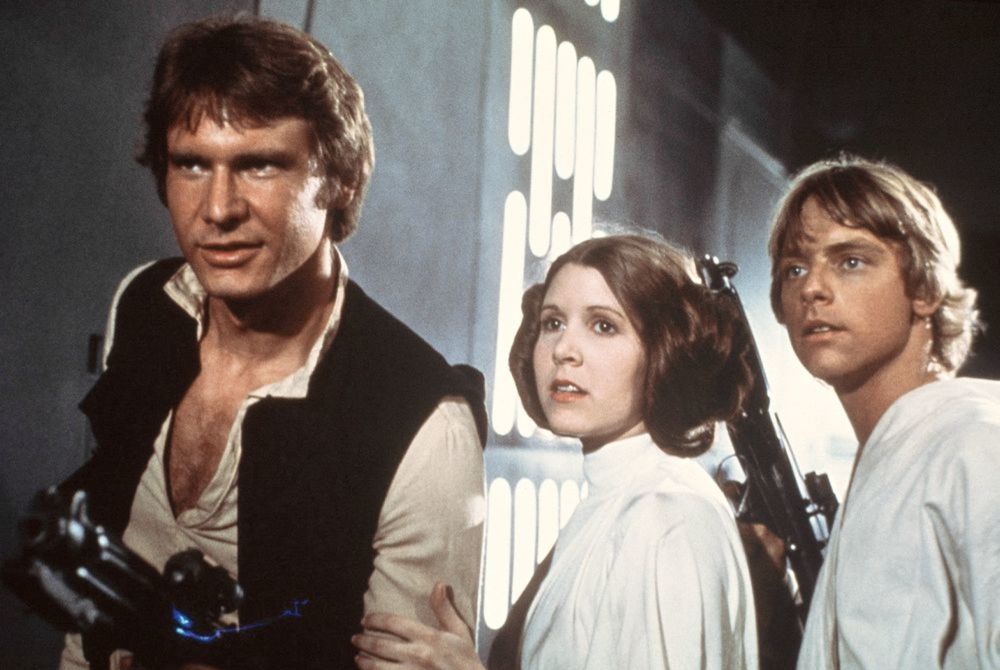 Carrie Fisher ako princezná Leia z Hviezdnych...