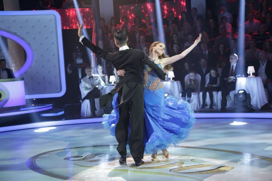 Kristína Peláková s tanečným partnerom.