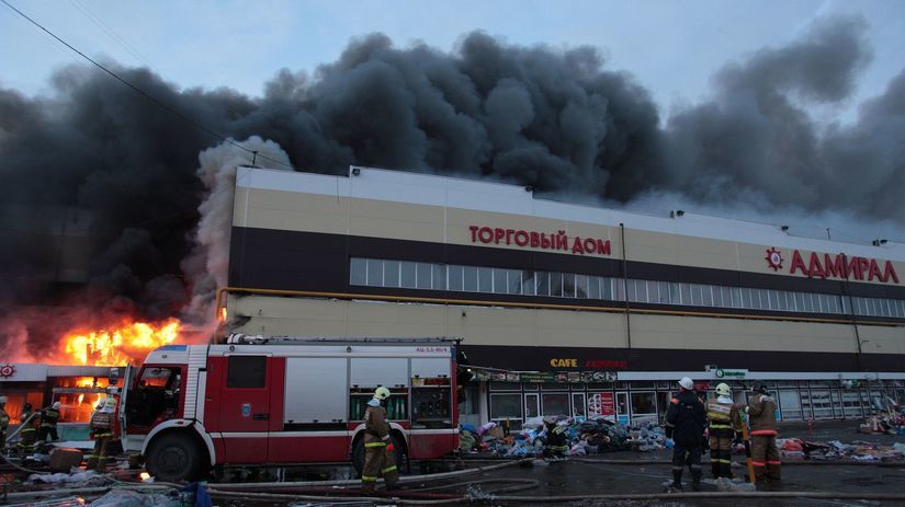 Požiar v kazanskom obchodnom centre.