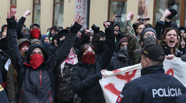 Blokáda neonacistov, antifašisti, Bratislava, bez náckov