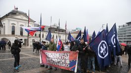Pochod extrémistov Bratislavou.