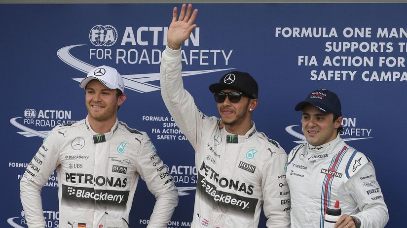 Rosberg, Hamilton, Massa