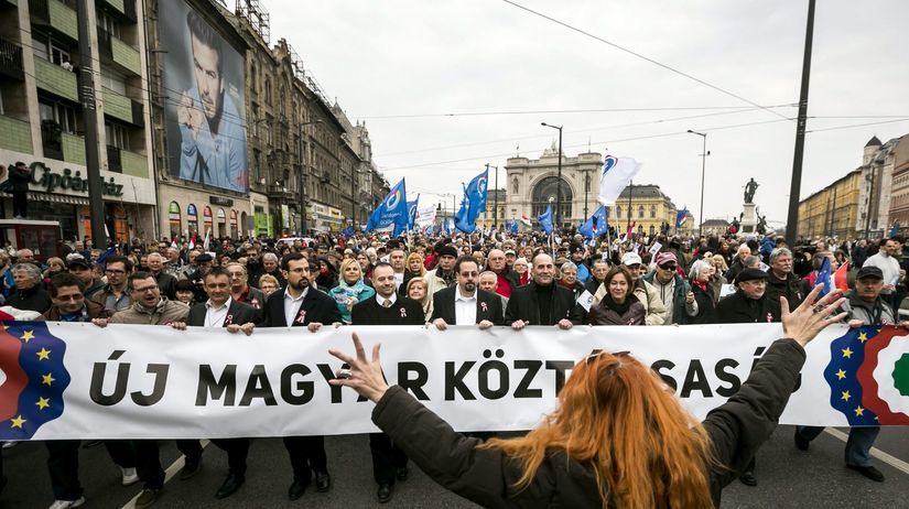 Maďarsko, Budapešť, Viktor Orbán, protest,...