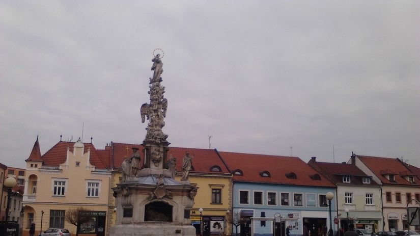 Uherské Hradiště - Mariánsky morový stĺp.