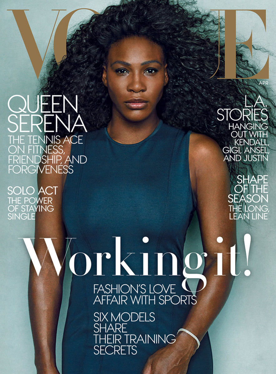 Tenistka Serena Williams na titulnej strane...