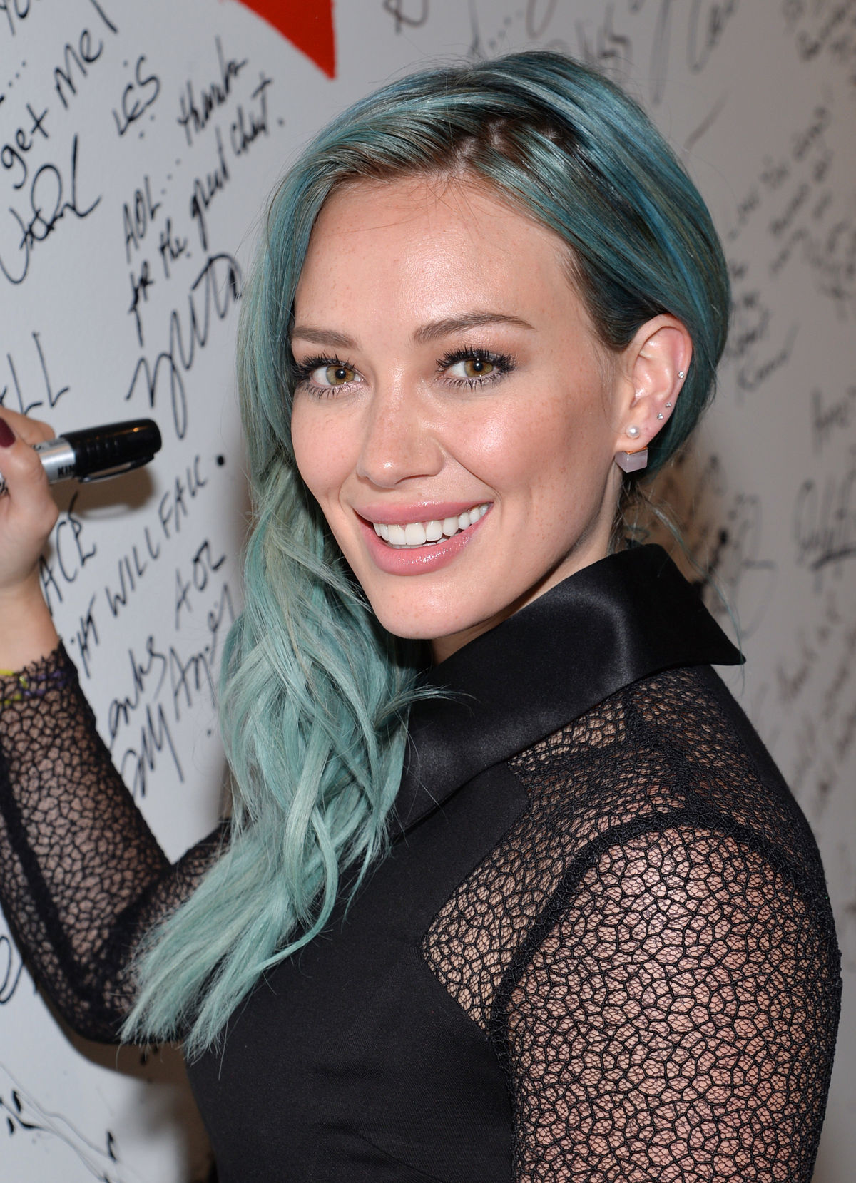 Herečka a speváčka Hilary Duff so zelenými vlasmi.