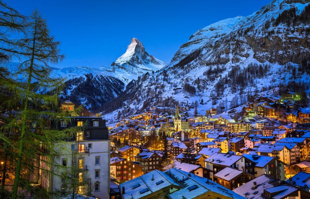 Zermatt, Švajčiarsko, Alpy, lyžovanie, hory,