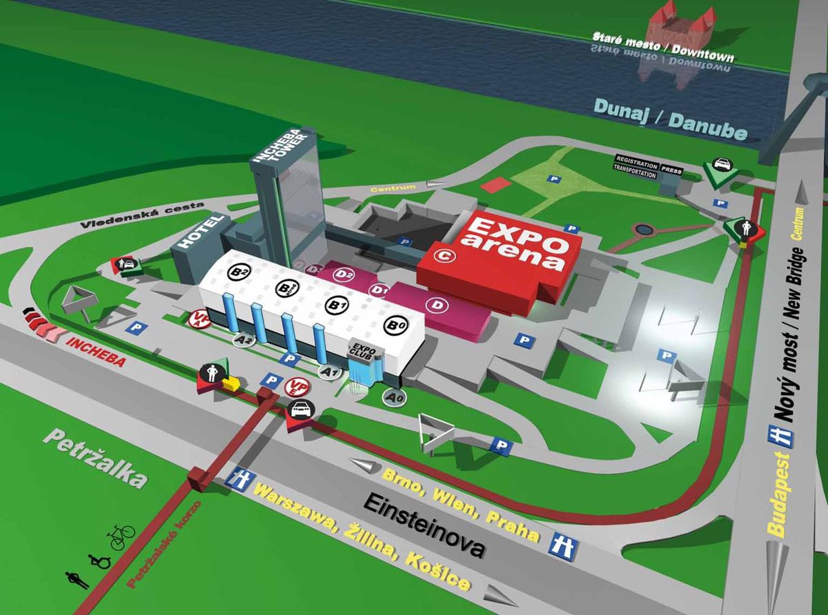 Incheba Bratislava - mapa