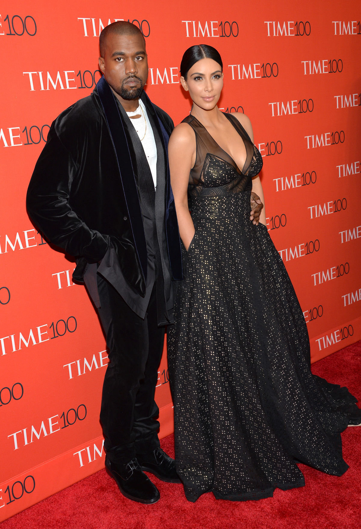 Raper Kanye West a jeho manželka Kim Kardashian...
