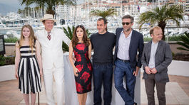 Bebe Cave, John C. Reilly, Salma Hayek, režisér Matteo Garrone a herci Vincent Cassel a Toby Jones