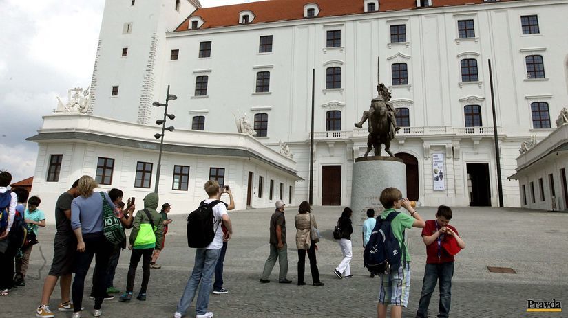 školský výlet, deti, Bratislavský hrad