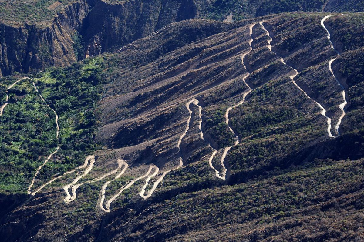 cesta, hory, Peru, zákruta