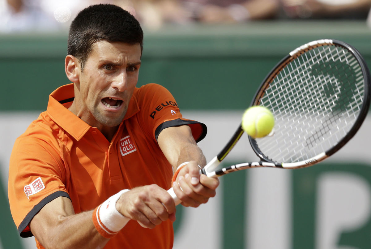 Novak Djokovič na dvorcoch Rolanda Garrosa.