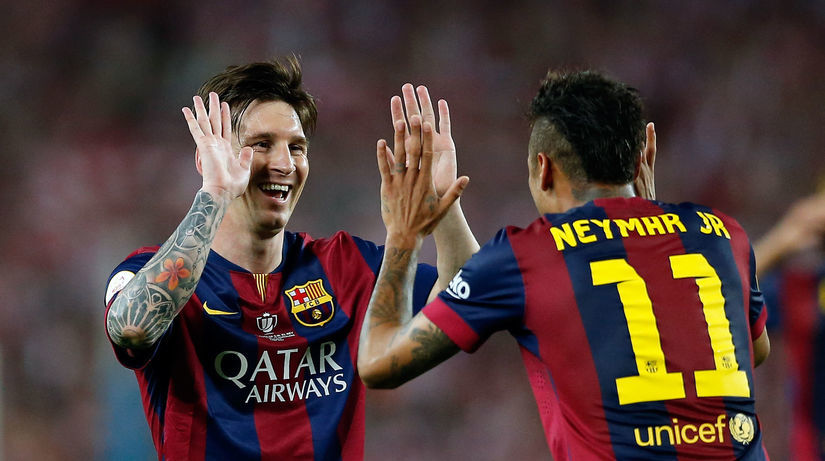 Neymar, Lionel Messi, FC Barcelona, radosť