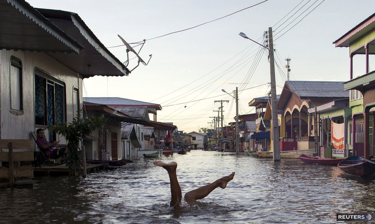 Brazília, záplavy, ulica, akvabela