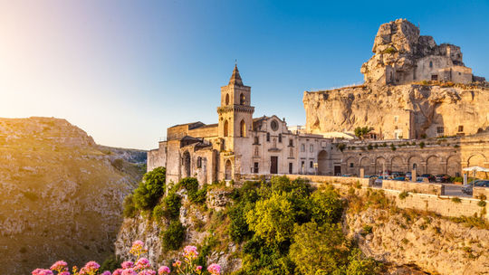 Pohľad na mesto Matera v Taliansku.