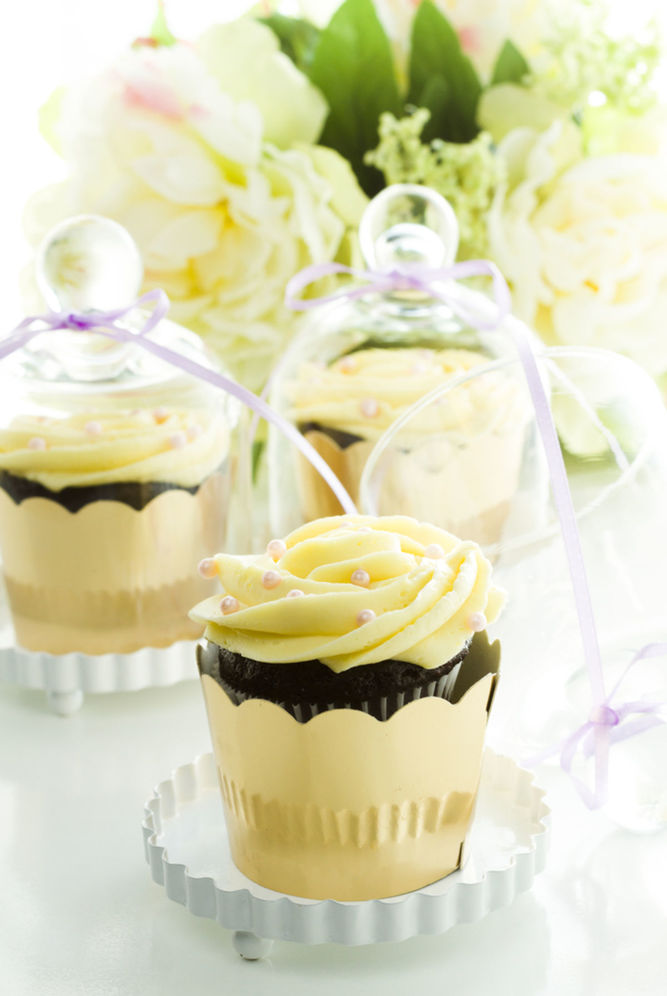 Cupcake vo farbách béžovej a hnedej - utešená a...