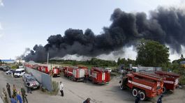 Ukrajina, rafinéria, požiar