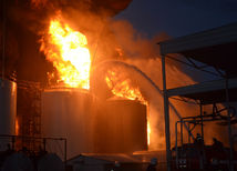 Ukrajina, rafinéria, požiar