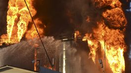 Ukrajina, rafinéria, požiar