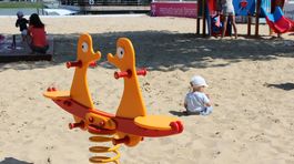 Magio pláž, leto, deti