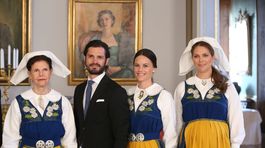 Silvia, princ Carl Philip, jeho snúbenica Sofia Hellqvist a princezná Madeleine
