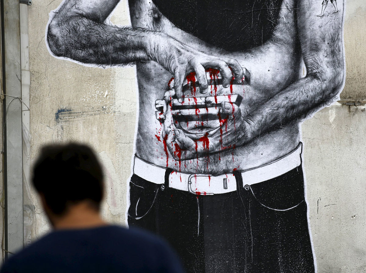 Grafiti v aténskych uliciach zrkadlia grécku...