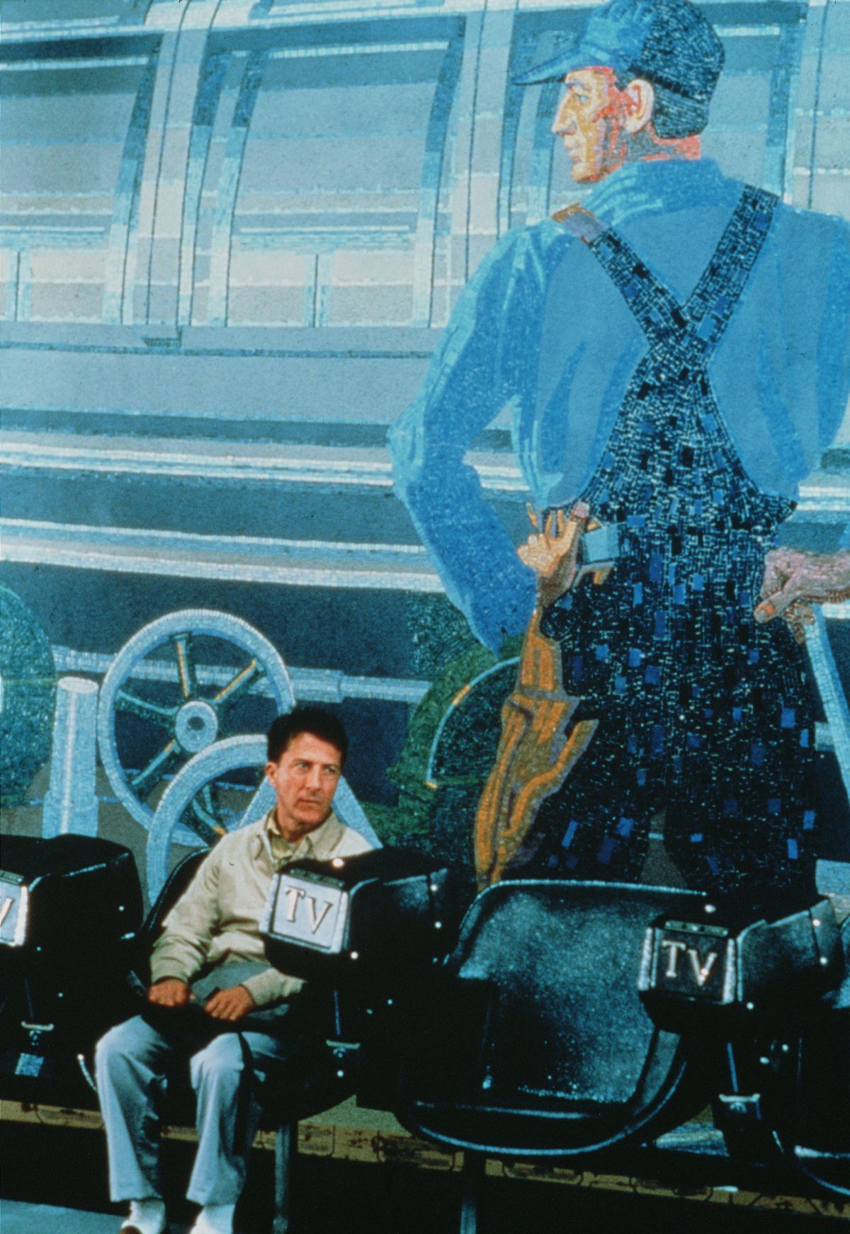 Dustin Hoffman v úlohe autistu vo filme Rain...