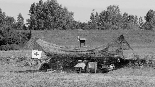 Sovietsky vojenský lazaret a obväzovňa. 