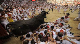 Pamplona, Fermin, fiesta, býky, španielsko, beh, toreádor,