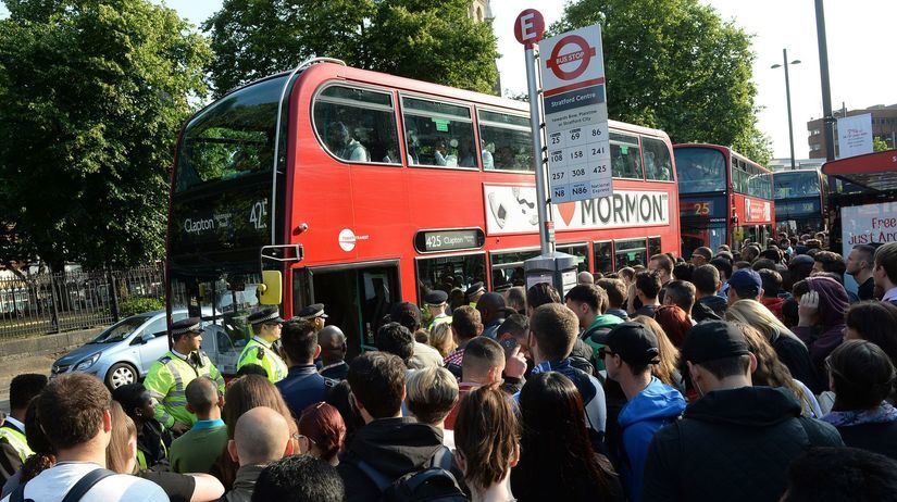 Londýn, štrajk, autobusy