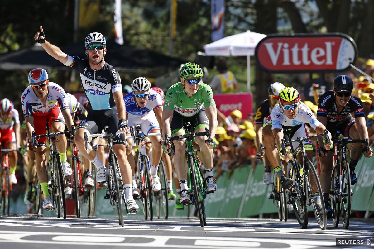 Peter Sagan finišoval (vpravo) na treťom mieste.