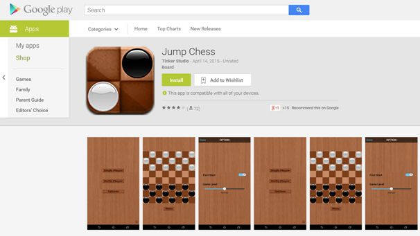 Hra Jump Chess od užívateľov žiadala prístupové...