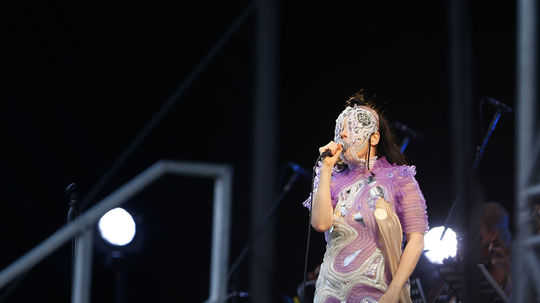 Islandská speváčka Björk počas koncertu v rámci...