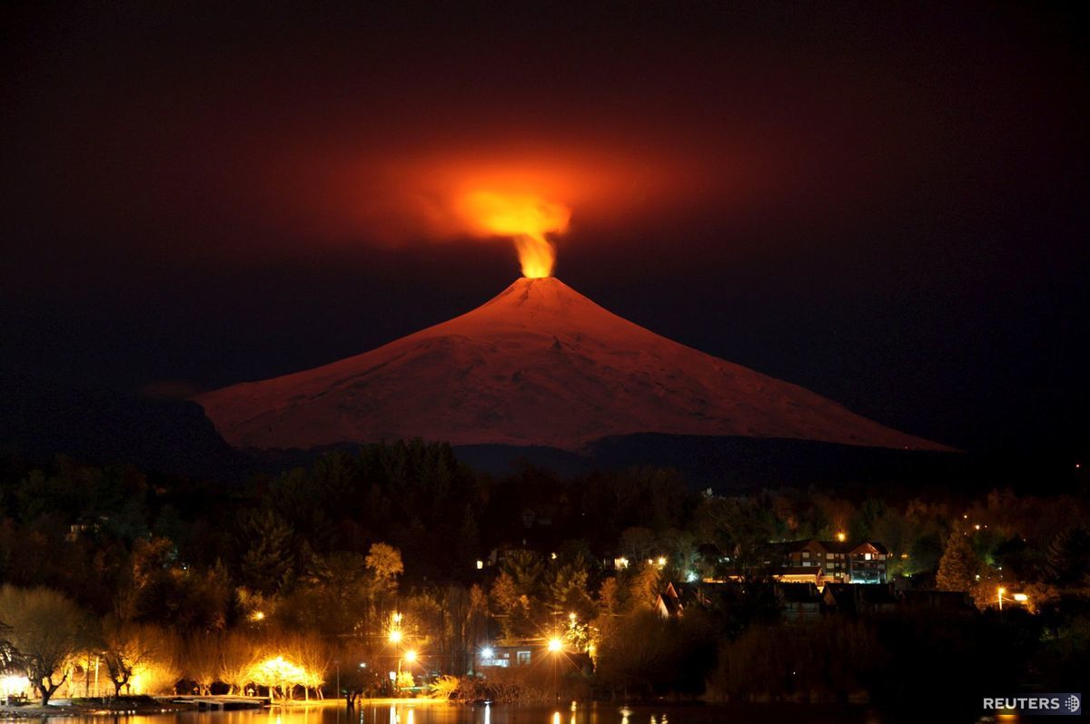 Čile, vulkán, Villarrica