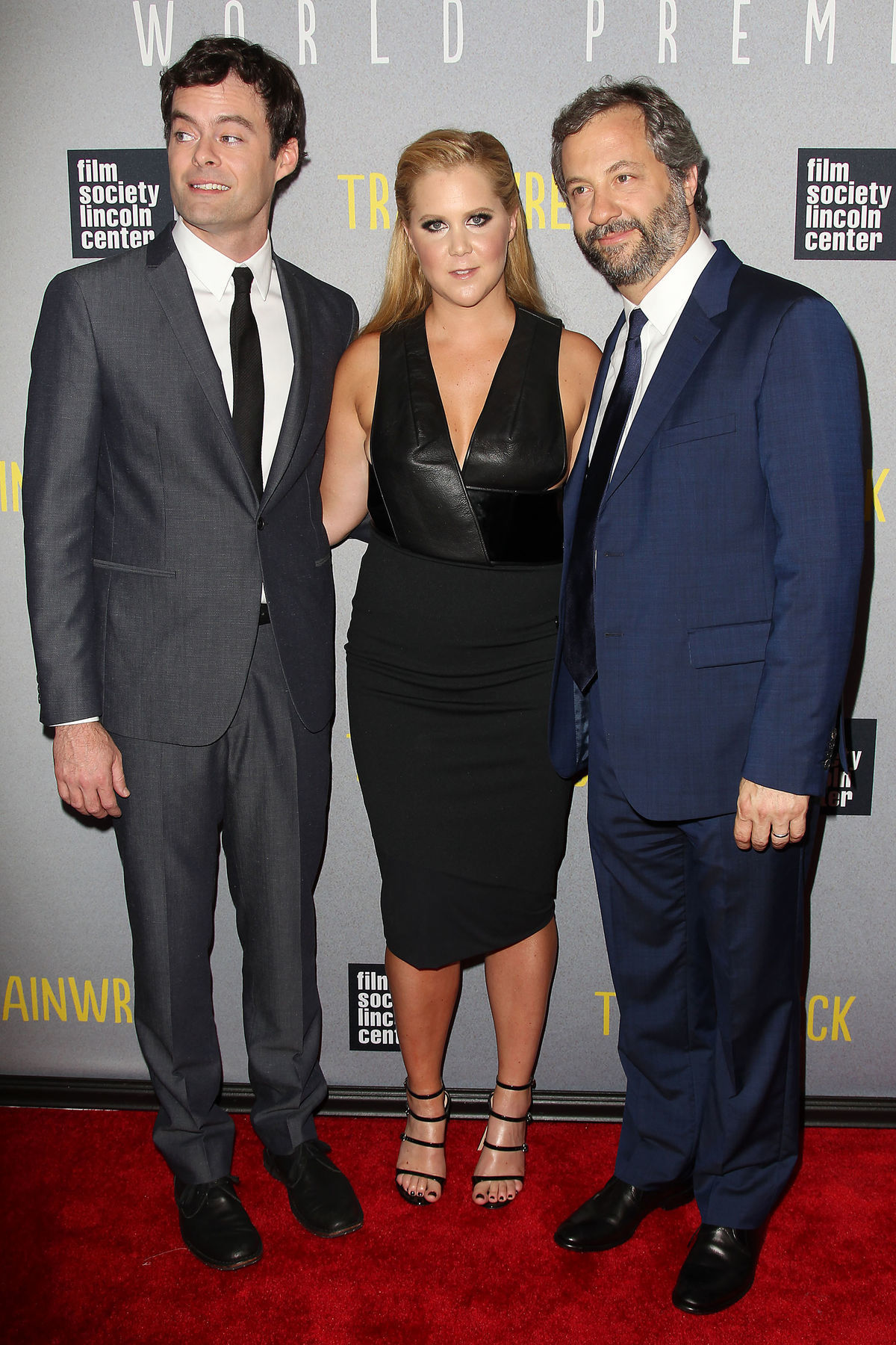 Zľava: Herci Bill Hader, Amy Schumer a režisér...