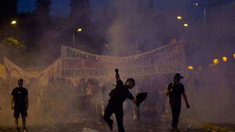 Grécko, demonštrácia